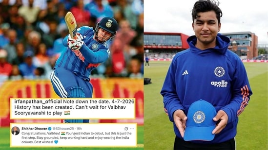 Vaibhav Sooryavanshi made his debut in the second India vs England T20I on July 4 in Manchester. (Photo:)