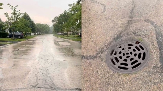 An Indian woman shared how America’s planned drainage system helped roads dry within minutes after heavy rainfall. (Instagram/gunjan_usa_diaries)