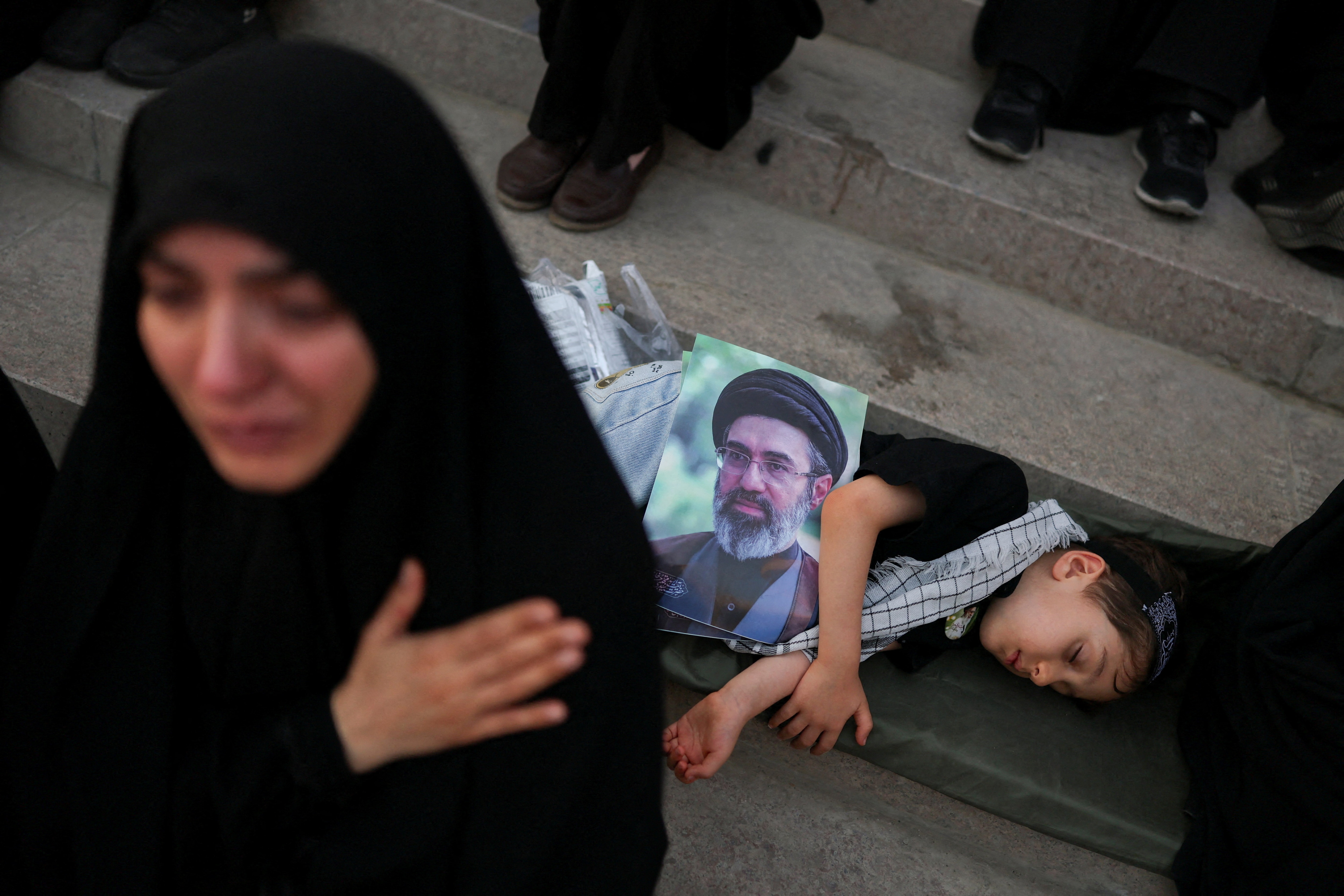 Ayatollah Ali Khamenei's followers have been mourning his death at his funeral in Tehran, while also deeply feeling the absence of his son and successor, Mojtaba Khamenei. (Reuters)