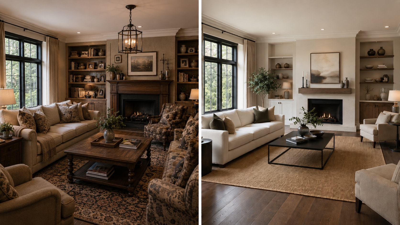 Avoid bulky furniture. See how the interiors with sofa set spaced apart exude a sense of better aesthetics. (Picture credit: AI generated) Avoid bulky furniture. See how the interiors with sofa set spaced apart exude a sense of better aesthetics. (Picture credit: AI generated)