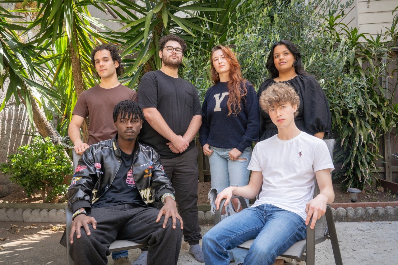 Clockwise from the upper left are the Yale students Lucas Santos, Nicolas Gertler, Leïa Ryan, Riya Bhargava, Oliver Hime and Freeman Irabaruta.