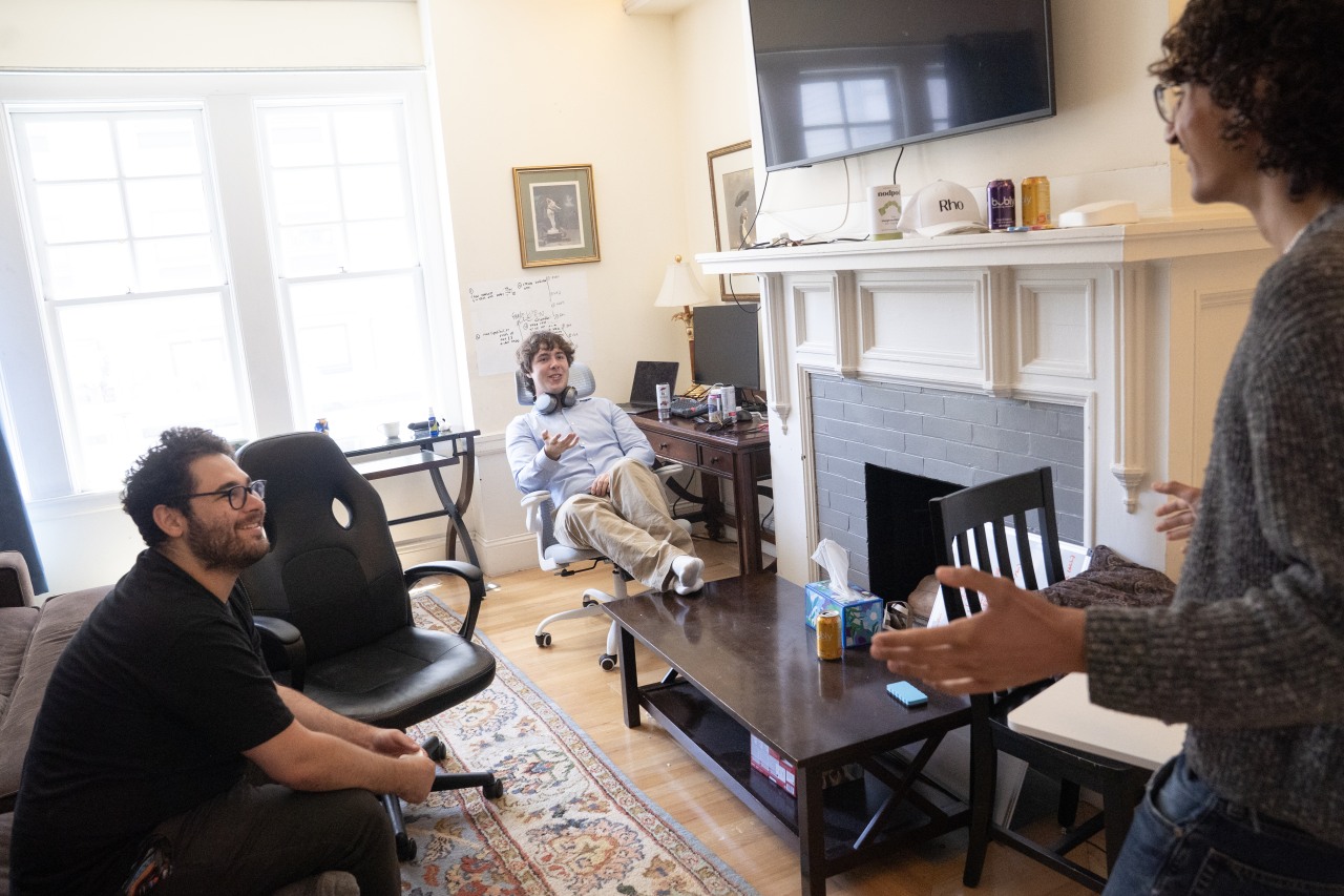 Nicolas Gertler, James Masson and Osama Radi live and work together at the Yale Hacker House.