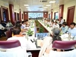 LMC executive committee meeting held at Shivri Plant in Lucknow on Monday (HT Photo)
