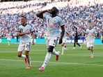 Romelu Lukaku after scoring the 4th goal for Belgium in the Round of 16 match.