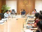 The university’s advisory committee meeting in Lucknow on Monday (HT Photo)
