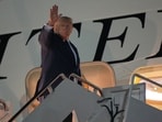 US President Donald Trump ahead of his departure for the NATO summit in Ankara.