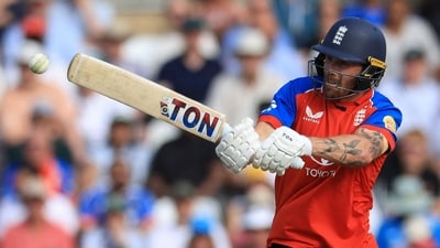 Phil Salt was England's top-scorer with a 70. England posted 201/7 at the end of 20 overs. (AFP)