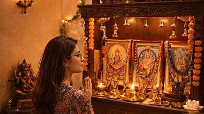 Puja room Vastu: పూజ గదిలో ఈ 5 వస్తువులు ఉంటే శుభ ఫలితాలు తగ్గుతాయట.. వాస్తు నిపుణుల సూచనలు (pinterest)