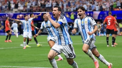 Lionel Messi scored a goal and an assist in Argentina's dramatic win over Egypt. (Getty Images via AFP) Lionel Messi scored a goal and an assist in Argentina's dramatic win over Egypt. (Getty Images via AFP)