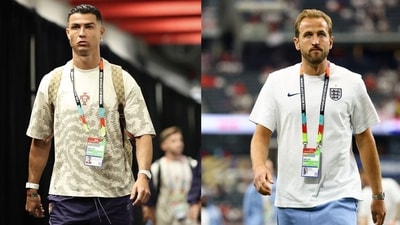 (L-R) Cristiano Ronaldo wears a Patek Philippe Nautilus Haute Joaillerie, Harry Kane spotted wearing a Rolex Day-Date Jigsaw (L-R) Cristiano Ronaldo wears a Patek Philippe Nautilus Haute Joaillerie, Harry Kane spotted wearing a Rolex Day-Date Jigsaw