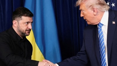 Zelenskiy described his weekend phone conversation with Trump as "very good". He said the U.S. president had told him that Ukraine "is doing very well" with its long-range drone campaign on Russian oil industry targets (File Photo/ REUTERS)