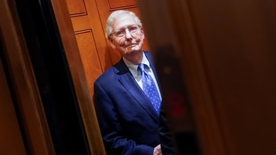 Senator Mitch McConnell's wife, Elaine Chao, visited China shortly after his hospitalization for a heart attack. (REUTERS)