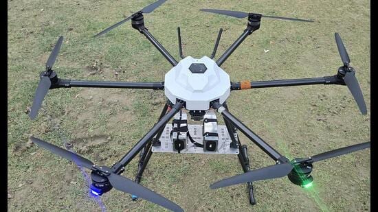 Drone readied by Avi Mittal (22) and Ankur Devnath (23) who secured Deep-Tech startup award (Sourced)