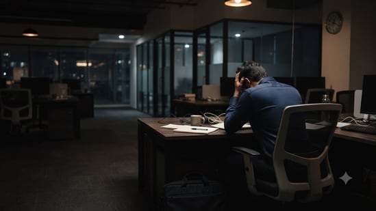 A Reddit user claimed he quit his job after his manager pushed him to work late without overtime pay. (Representational image/Gemini AI generated)