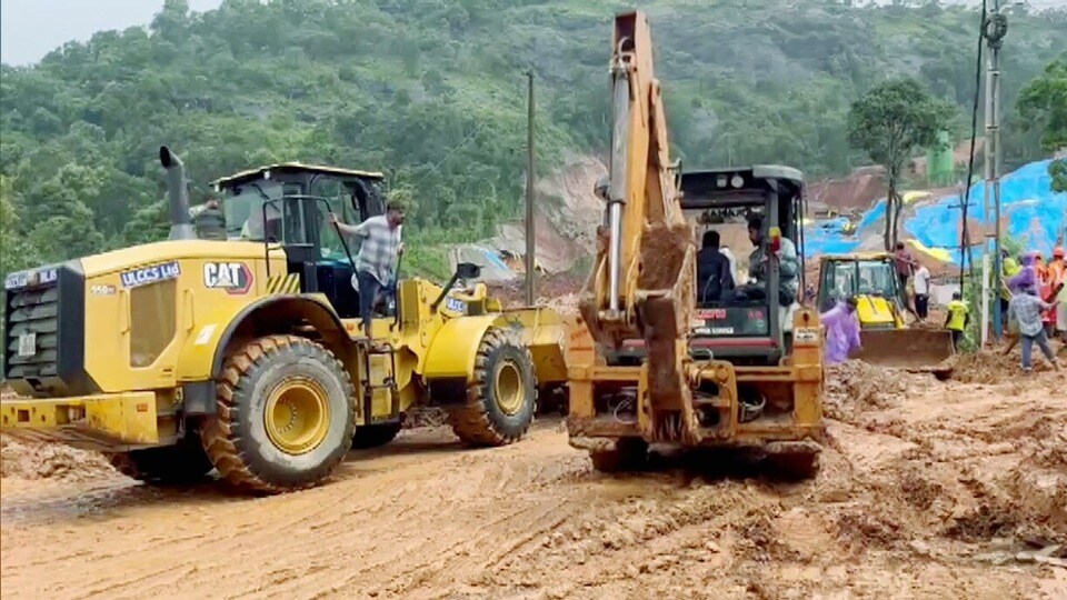 ওয়েনাড়ে ভয়াবহ ধস (ANI Video Grab)