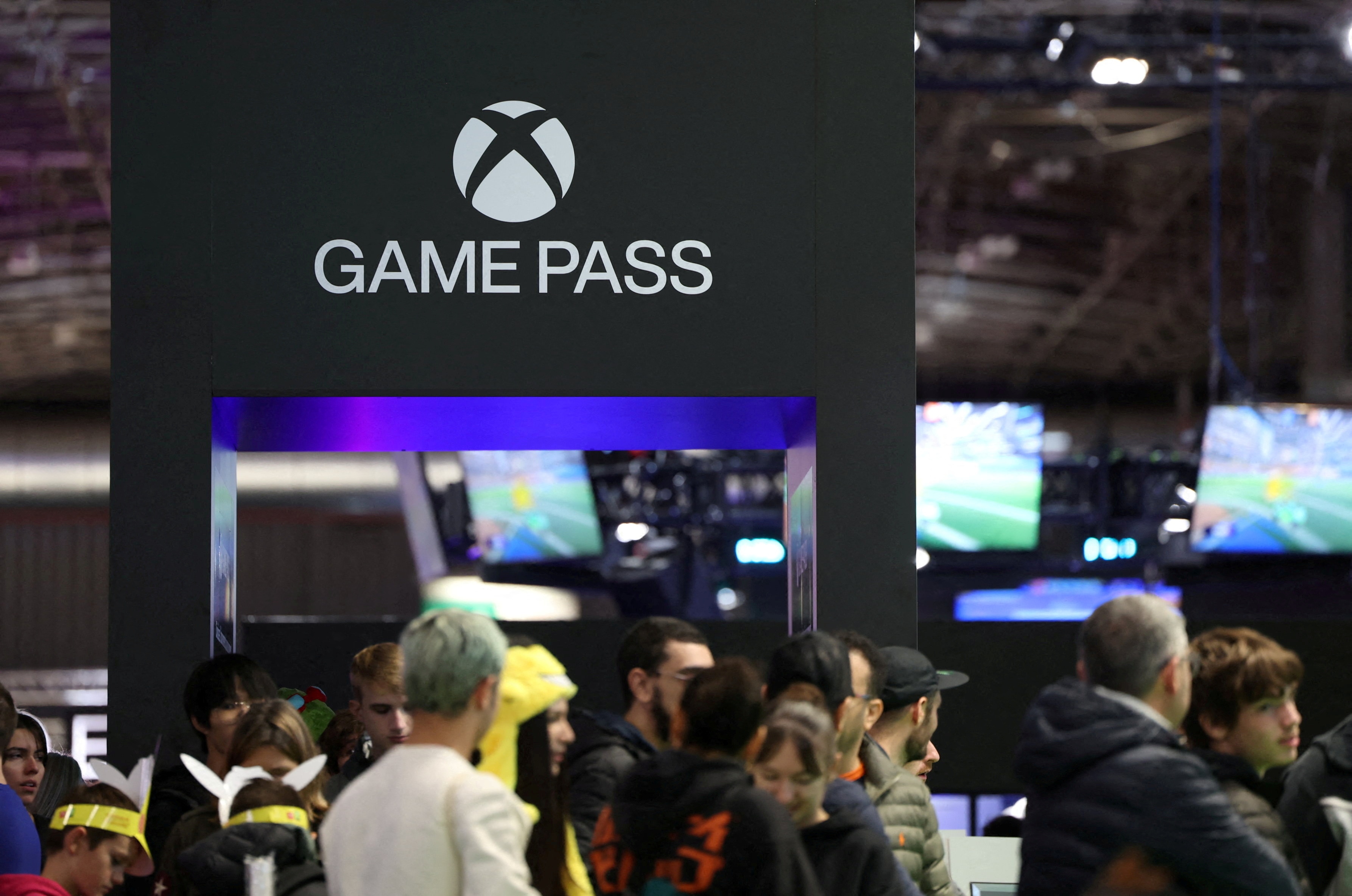FILE PHOTO: The Microsoft Xbox Game Pass logo is seen at the Paris Games Week (PGW), a trade fair for video games in Paris, France. (REUTERS/File)