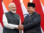 Prime Minister Narendra Modi with Indonesian President Prabowo Subianto 