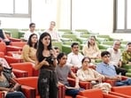 Aspirants and their parents at an Open House session at Miranda House.