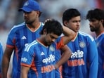 The Indian team after losing the 3rd T20I to England.