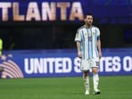 Lionel Messi after winning the match against Egypt.
