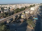 Officials said the Kurukshetra elevated railway track from Pehowa Road to the Kurukshetra Block section is 5.9km long. (HT Photo)