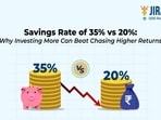 Discover how a higher savings rate significantly impacts long-term investment growth. 