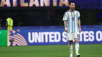 Lionel Messi after winning the match against Egypt. (AFP) Lionel Messi after winning the match against Egypt. (AFP)