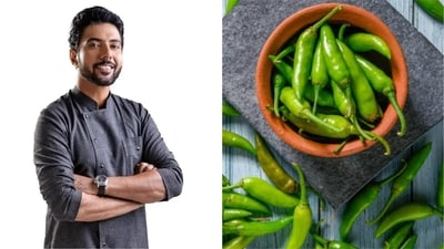 Ranveer Brar shares tips on cutting green chillies for optimal taste and heat. (Instagram) Ranveer Brar shares tips on cutting green chillies for optimal taste and heat. (Instagram)
