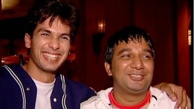 Ahmed Khan with childhood friend Shahid Kapoor.