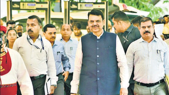 Mumbai, India – 08 July 2026: Maharashtra CM Devendra Fadnavis arrived at Vidhan Bhavan during the Maharashtra Monsoon Assembly Session, in Mumbai, India, on Wednesday, 08 July 2026. (Photo by Bhushan Koyande/HT Photo)