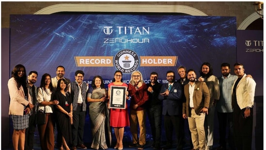 Accomplishes deepest underwater product photoshoot at a depth of 52.1metres. (Titan Watches)