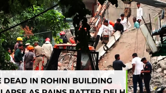 One dead after building collapses in Delhi's Rohini amid heavy rains