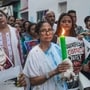 বারুইপুর ধর্ষণ-খুন মামলায় মমতা বন্দ্যোপাধ্যায়ের মিছিলকে ঘিরে রাজনৈতিক তরজা আরও তীব্র হয়েছে।(PTI)