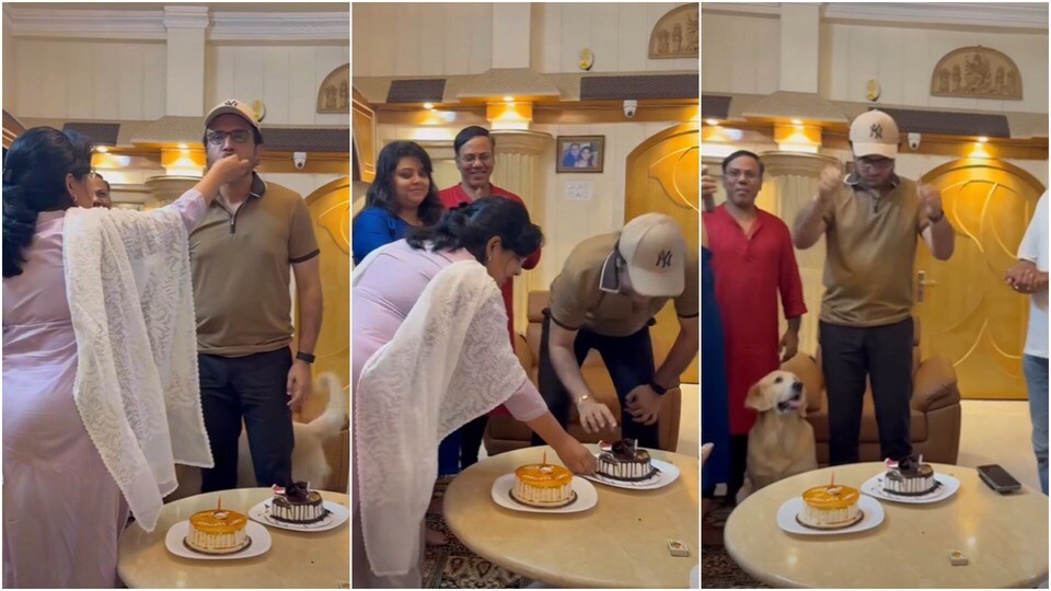 ডোনাকে পাশে নিয়ে জন্মদিনের কেক কাটলেন সৌরভ।