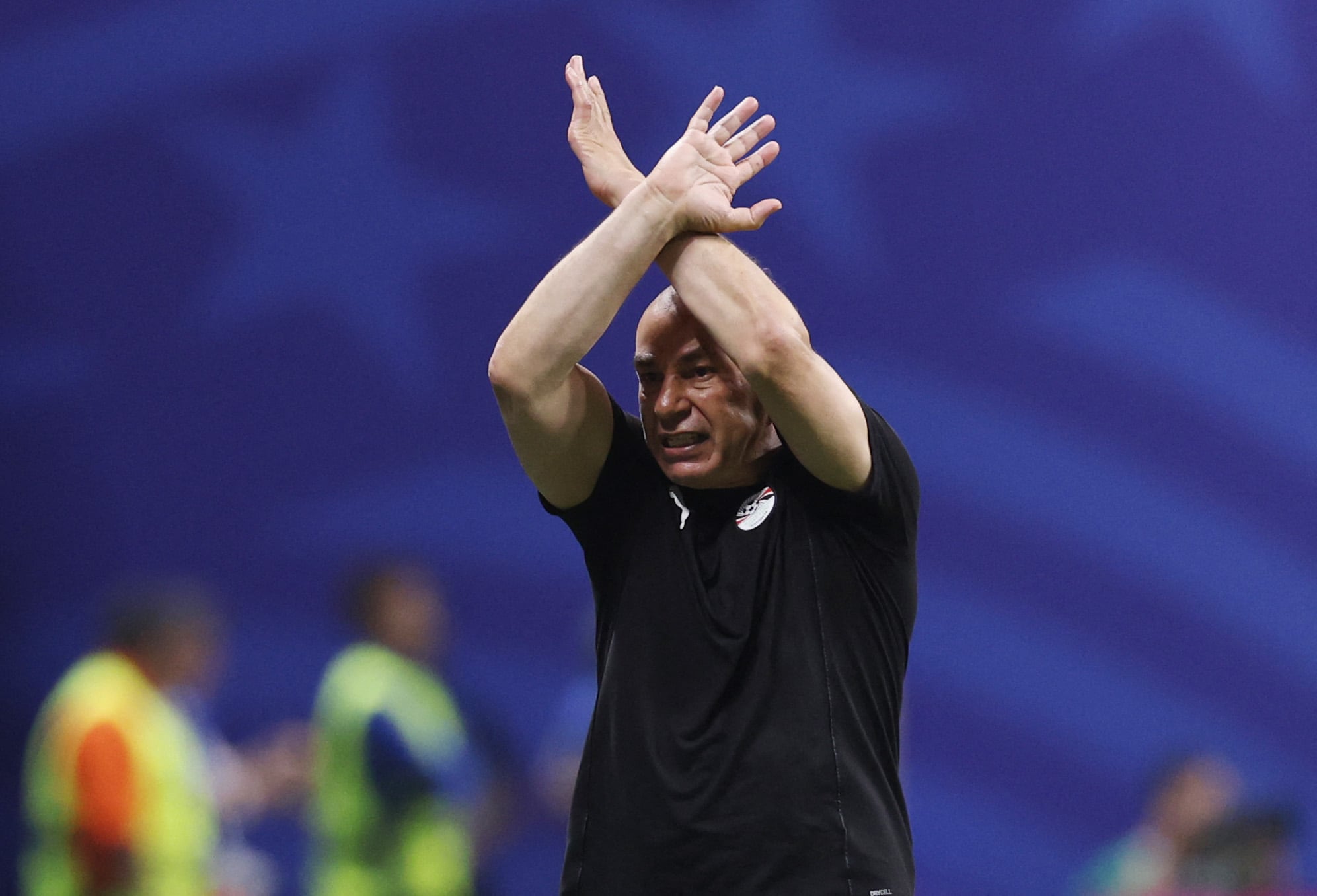 Hossam Hassan, Head Coach of Egypt, reacts during the FIFA World Cup 2026 Round of 16 match between Argentina and Egypt at Atlanta Stadium. (AFP) Hossam Hassan, Head Coach of Egypt, reacts during the FIFA World Cup 2026 Round of 16 match between Argentina and Egypt at Atlanta Stadium. (AFP)