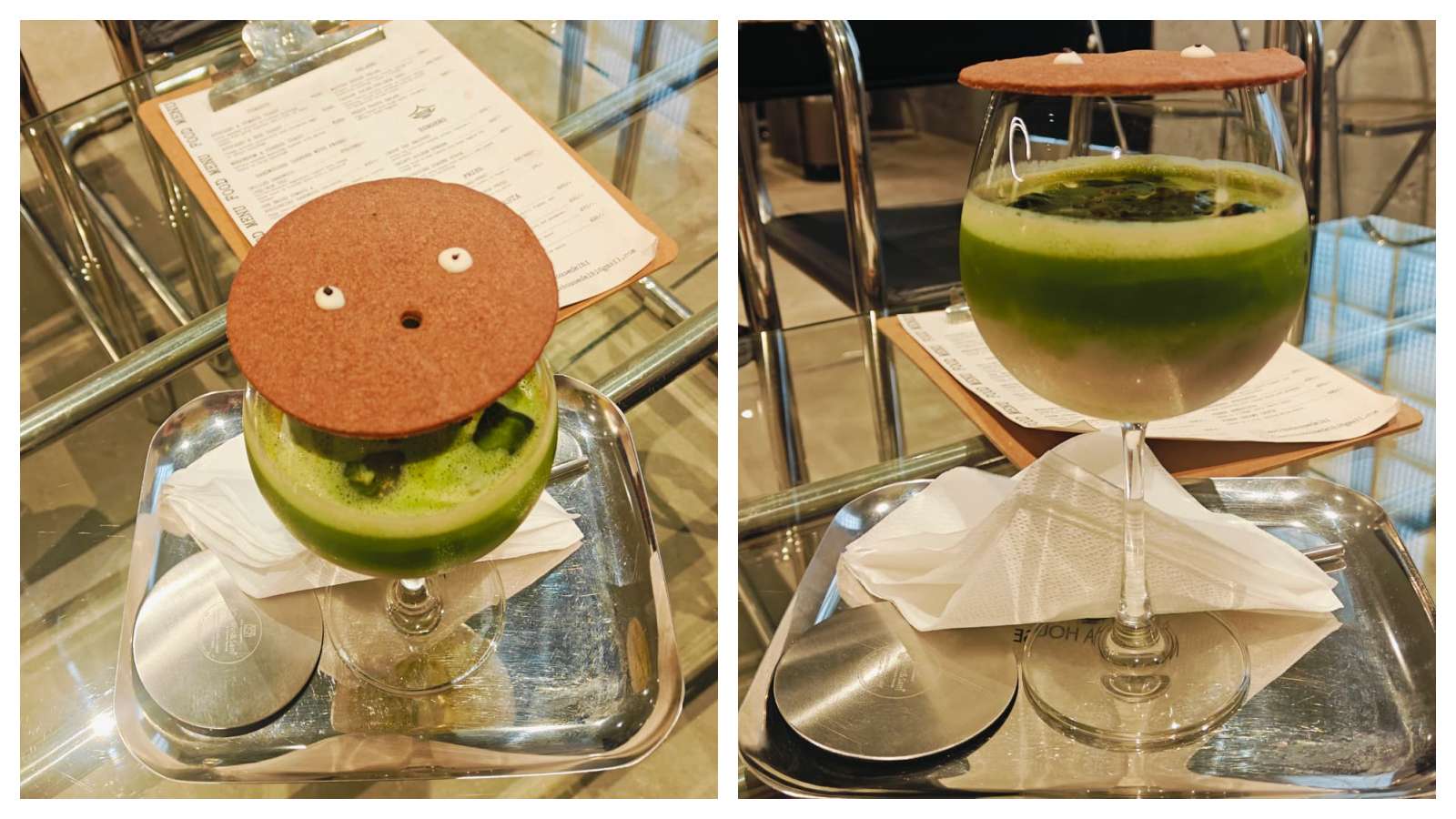 This nutty, antioxidant-rich Pistachio Matcha Glow Drink is packed with healthy fats, protein, and vitamins to support glowing skin. (Matcha House, Delhi)
