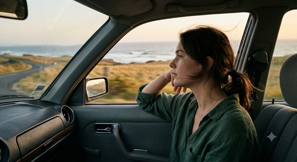 When you feel nauseated, consider rolling down the windows and sit in the front. (Picture credit: AI generated)
