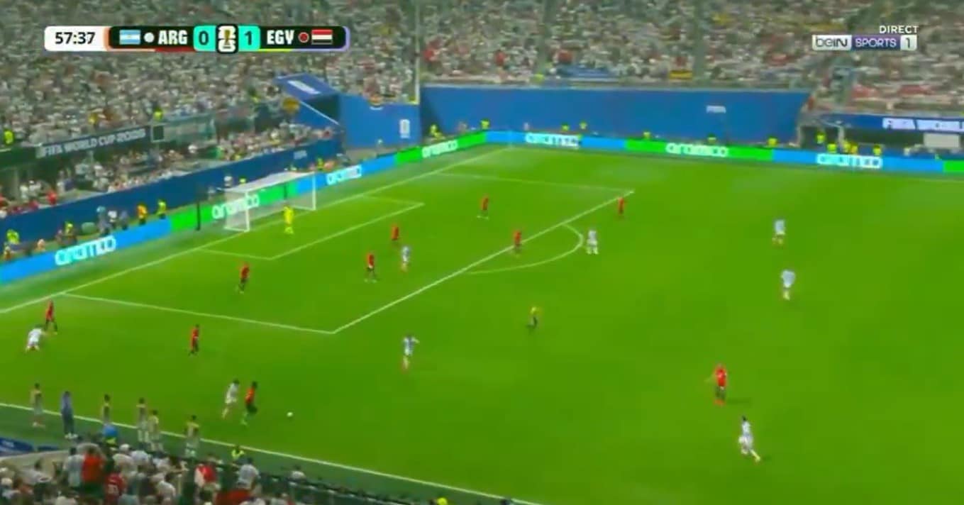This image shows Argentina have plenty of players back to defend. This image shows Argentina have plenty of players back to defend.
