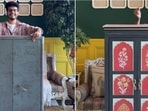 Abhinav transformed a 40-year-old metal almirah through priming, creative molding, and painting.