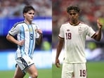Lamine Yamal sends another public message to Julian Alvarez over Barcelona transfer.