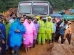 Kerala CM VD Satheesan during a visit to the landslide-hit areas of Wayanad. (PTI)