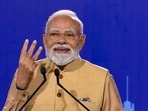 Prime Minister Narendra Modi addresses the gathering during a community event in Melbourne, Australia.