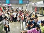 The study found that while lifts and escalators are generally operational on the Aqua Line, accessibility could be improved through better planning of vertical mobility and clearer wayfinding. (Anshuman Poyrekar/HT Photo)