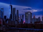 The sun sets behind the Manhattan skyline as the United States celebrates its 250th anniversary on Independence Day in New York City, U.S., July 4, 2026. REUTERS(REUTERS)