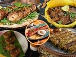 Dora, Majlisi, Sabz, Gola and (inset) Wasabi kebabs