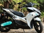 Yamaha Aerox E comes as the all-electric iteration of the Yamaha Aerox 155 maxi scooter.