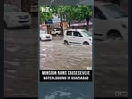 Monsoon Rains Trigger Severe Waterlogging Across Ghaziabad’s Shastrinagar Area