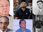 (L-R) Joseph Massino (Bonanno boss), Lawrence Bishnoi, Vincent Gigante (Genovese boss), Carmine Persico (Colombo boss), Vic Amuso (Lucchese boss), John Gotti (Gambino boss).