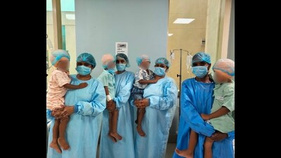 AIIMS executive director Dr Ratan Gupta said the institute started the cochlear implantation facility in May and 10 children have been benefitted from it ever since. (HT)