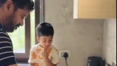 మనవడితో సీఎం రేవంత్ రెడ్డి